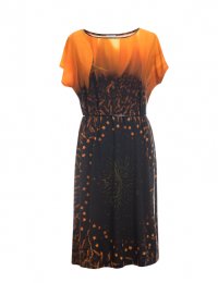 Designer Fotoprint Kleid mit Motiv einer Sonnenblume