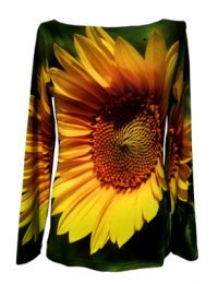 Fotodruck strahlende Sonnenblume, Langarm-Shirt fabrari