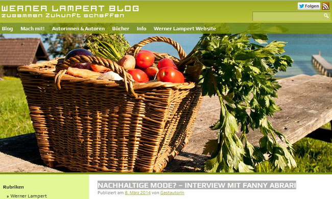 Interview "Nachhaltige Mode?" - Werner Lambert Blog