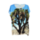 fabrari Designer Viskose Shirt mit Fotomotiv Joshua Tree