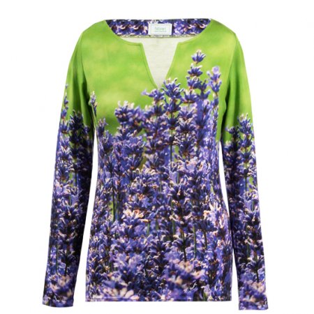 Shirt mit Lavendel-Motiv