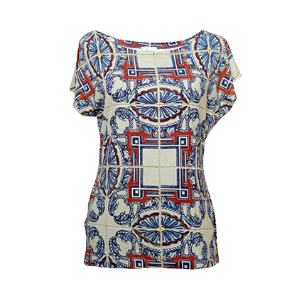 Sommer Shirt fabrari mit Azulejos Motiv