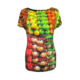 Viskose Jersey Kurzarm Shirt mit bunten Marzipan- Motiven