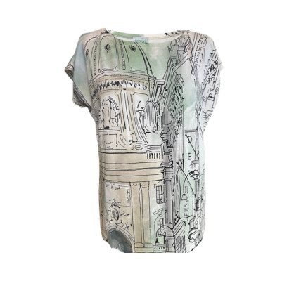 Viskose Jersey Kurzarm Shirt mit Fotoprintmotiv Kohlmarkt, Wien