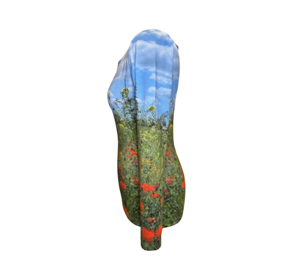 Long-Sleeve Shirt “Poppy Field” - Image 4