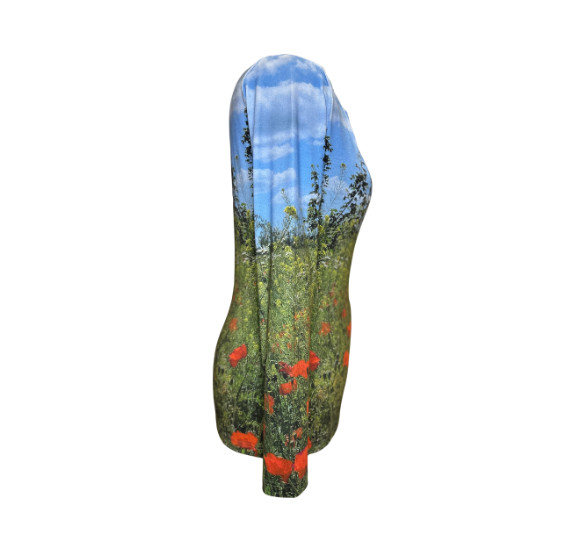 Long-Sleeve Shirt “Poppy Field” - Image 5