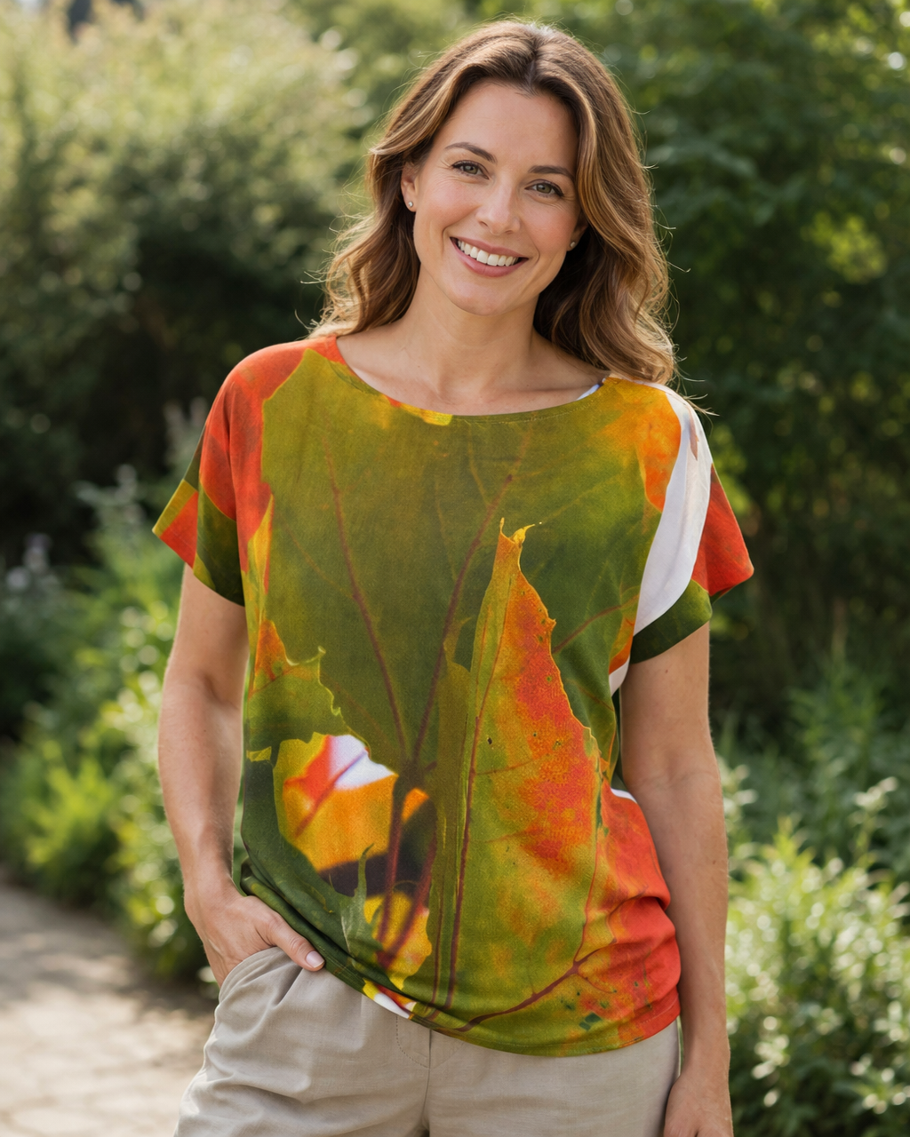 Viskose Shirt „Herbstfarben“ – Bild 2