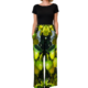 fabrari Viskose Hose mit Fotoprint-Motiv Zitronenbaum mit gelben Zitronen